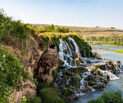 Large waterfall in Idaho Falls