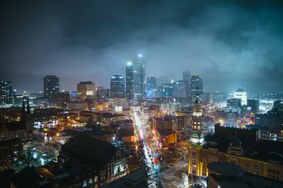 Bird's eye view of Indianapolis IN
