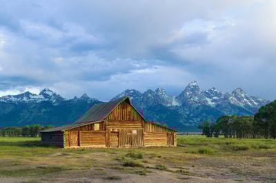Barn in a field Jackson WY