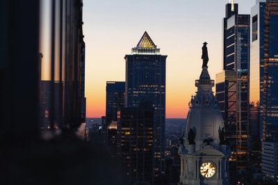 Autumn view of center city Philadelphia