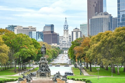 Autumn view of center city Philadelphia