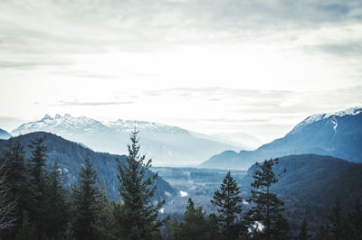Snow covered mountain in Prince George BC