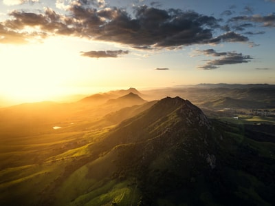 Sunset over mountains in San Luis Obispo
