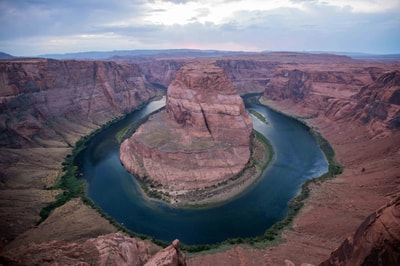 River flowing through Texas canyon
