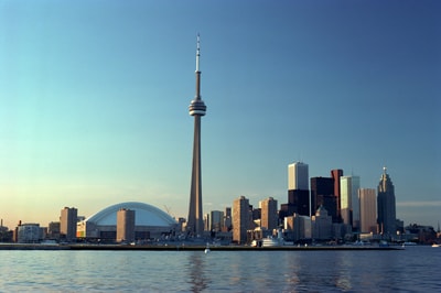 Toronto skyline view from water