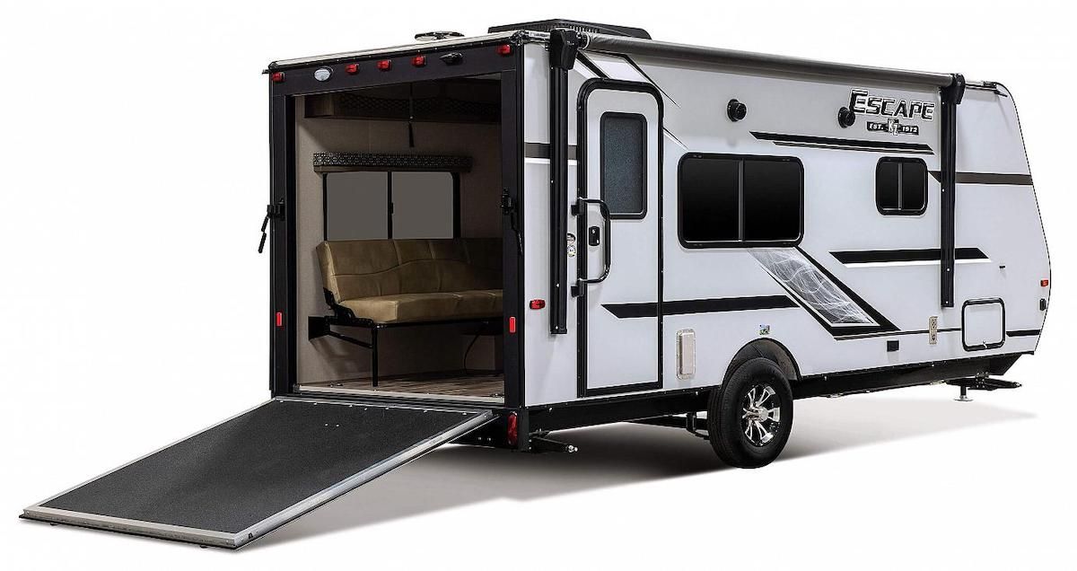 KZ RV Escape with ramp lowered